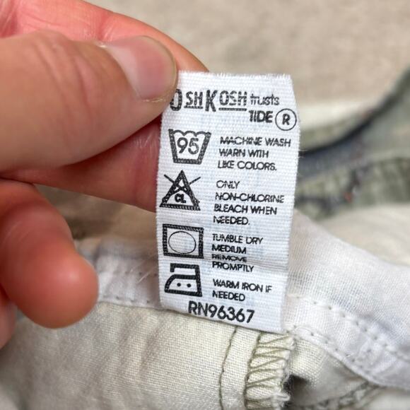 Vintage Oshkosh BGosh Vestbak Fish Turtle Lizard Overalls Baby Toddler 3T - Picture 6 of 8